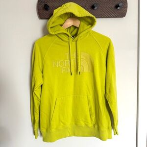 The North Face Lime Green Pullover Hoodie Sweatshirt Medium